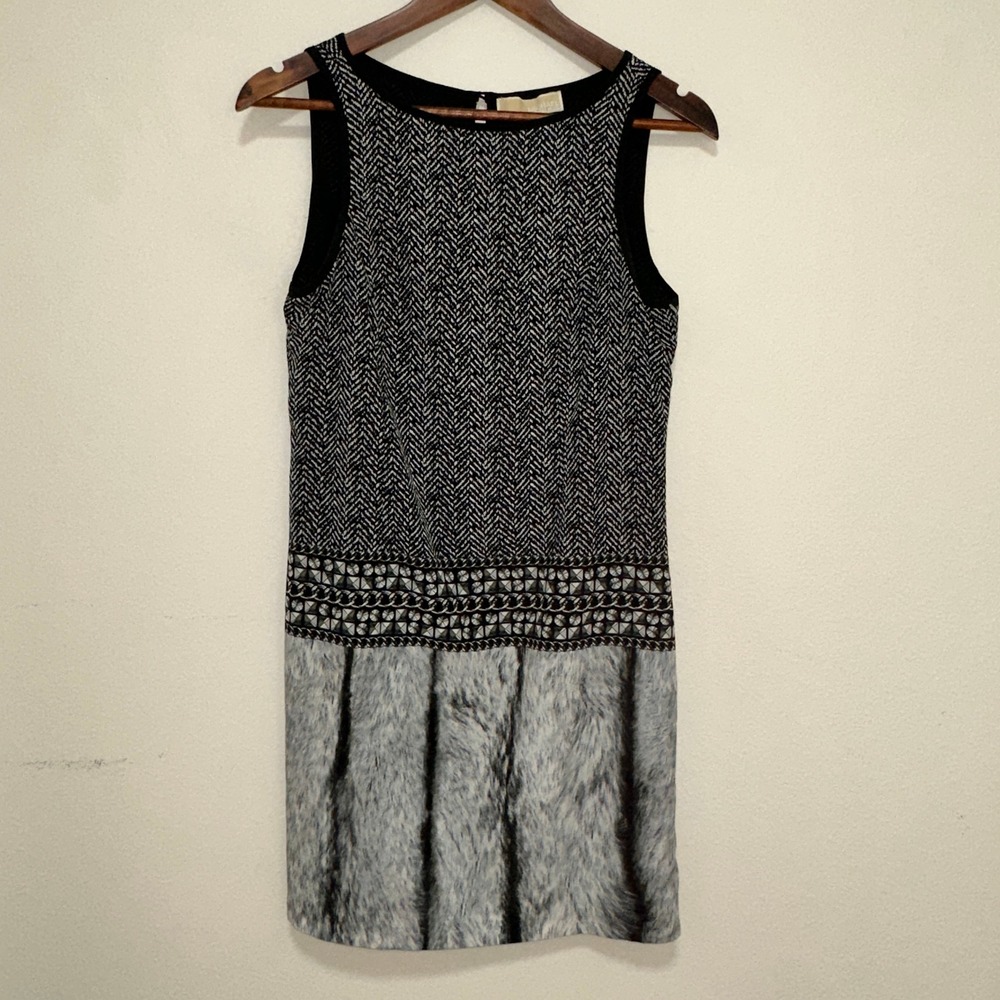 Michael Michael Kors‎ Shift Dress Women XS Black White  Printed